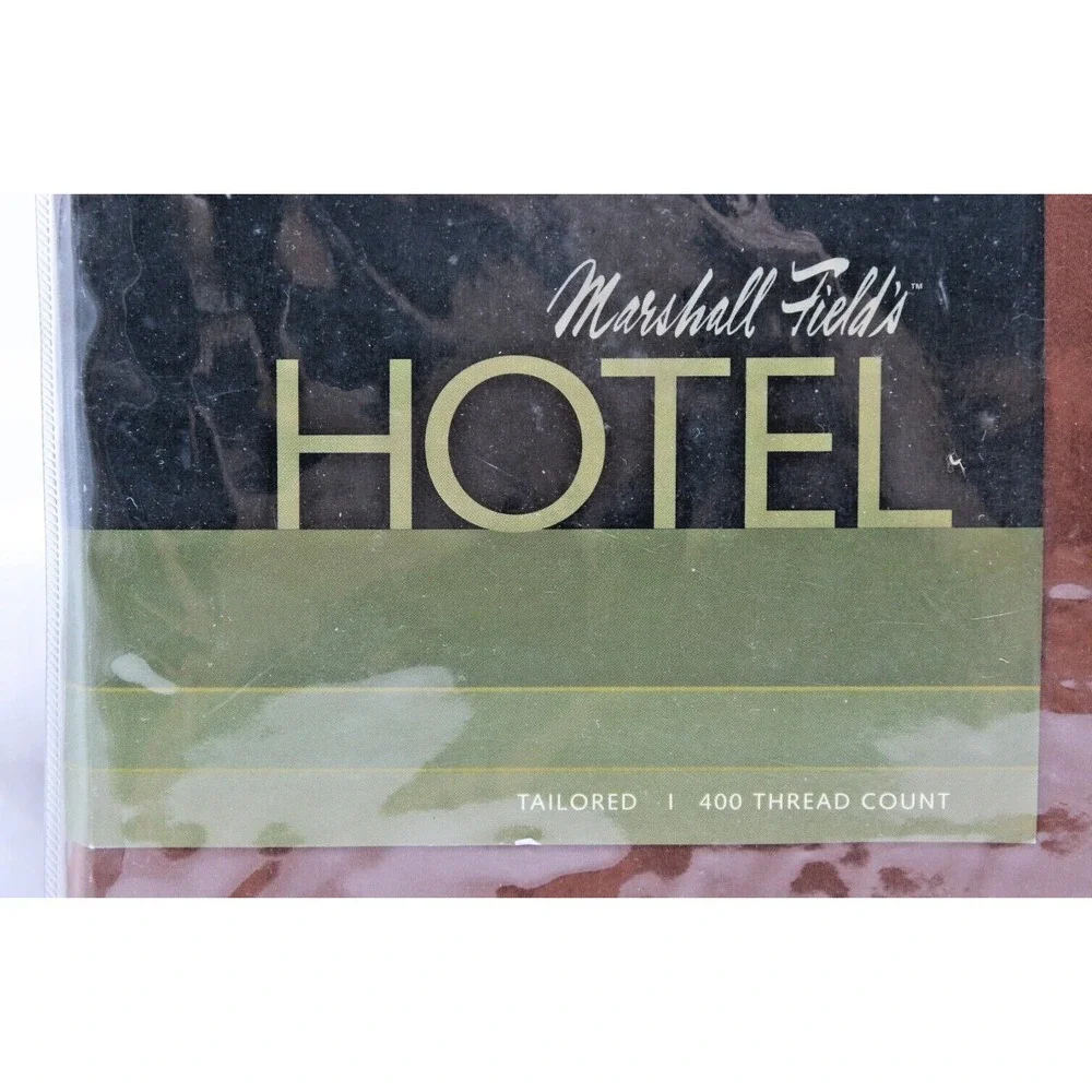 Marshall Field's King Bed Skirt Hotel Collection Cotton Sateen NEW NOS Brown